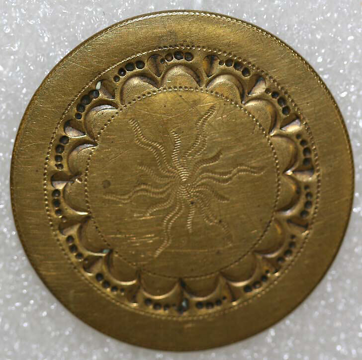 Button, metal, American