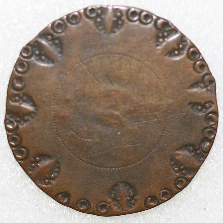 Button, metal, American