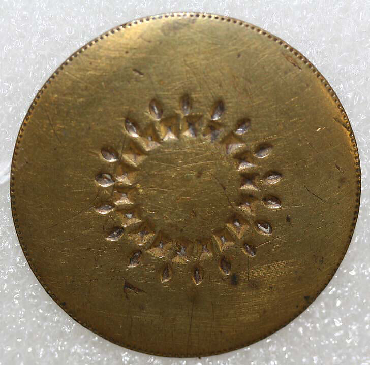 Button, metal, American