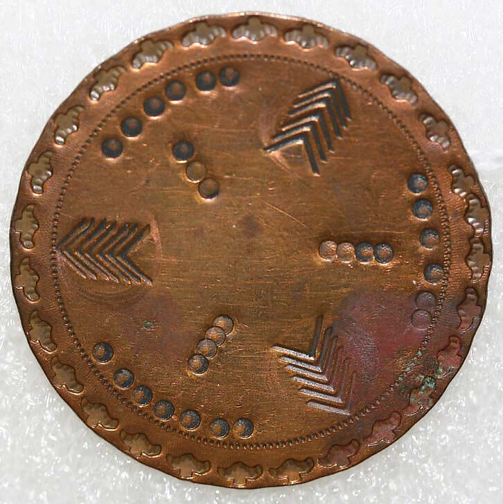Button, metal, American