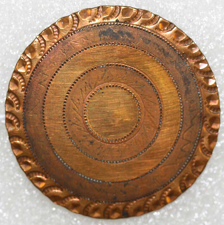 Button, metal, American