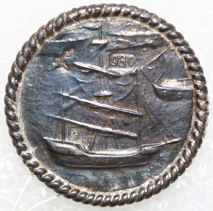 Button, metal, European