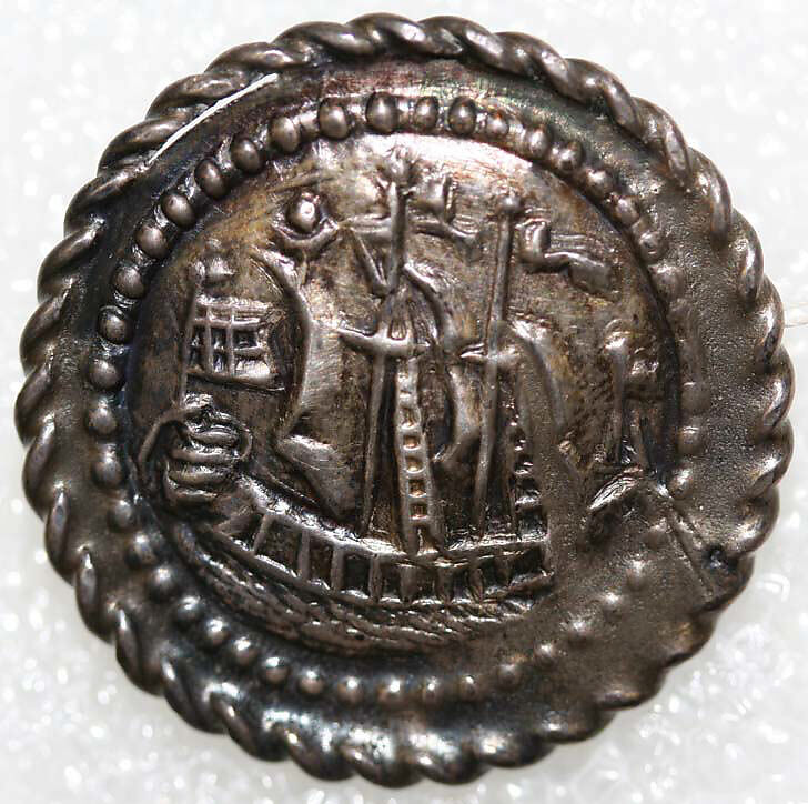 Button, metal, European