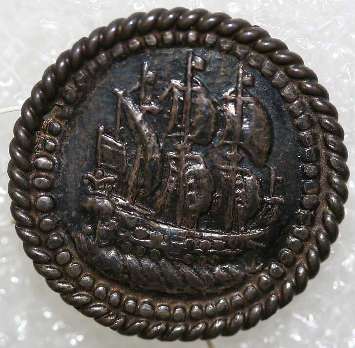 Button, metal, European