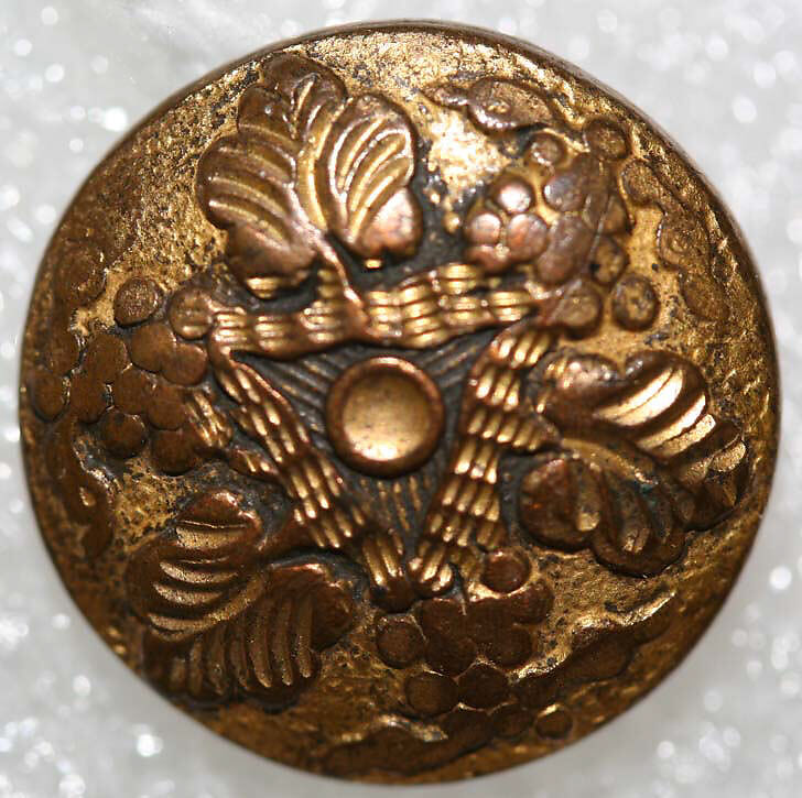 Button, metal, American or European