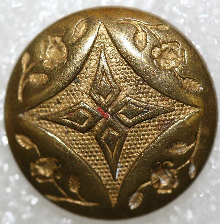 Button, metal, American or European