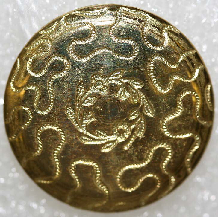 Button, metal, American or European