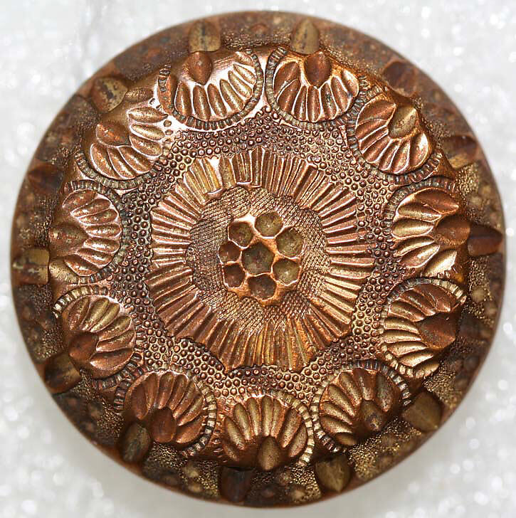 Button, metal, American or European