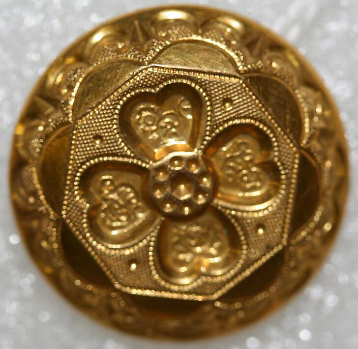 Button, metal, American or European