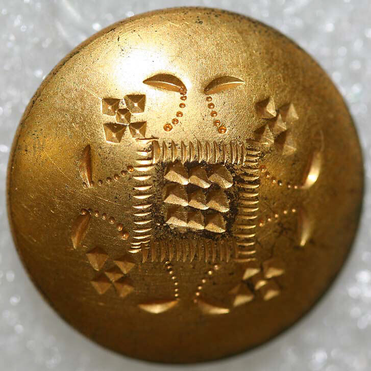 Button, metal, American or European