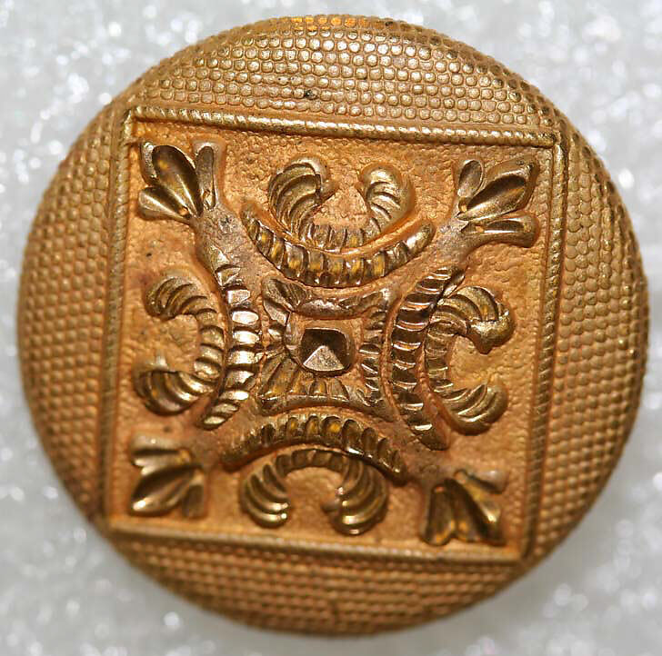 Button, metal, American or European