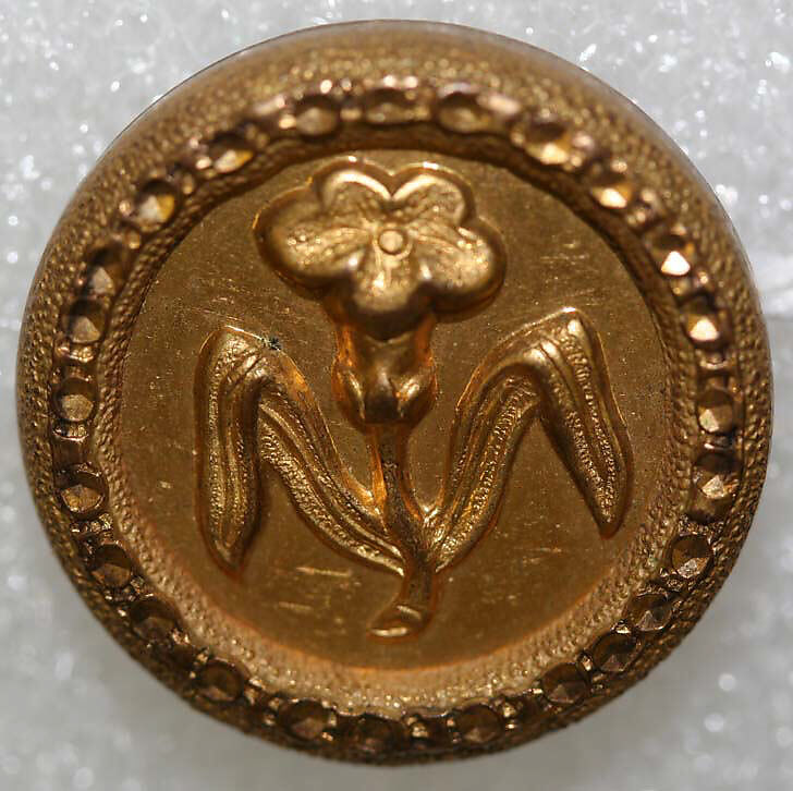 Button, metal, American or European