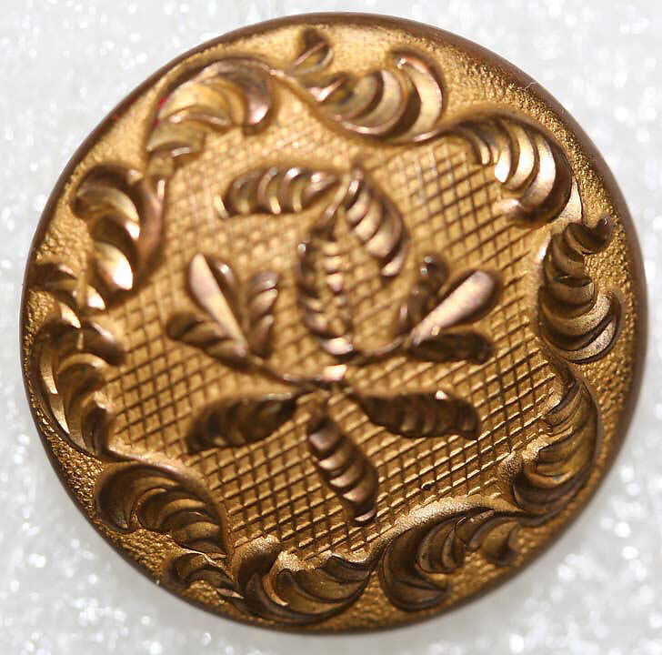Button, metal, American or European