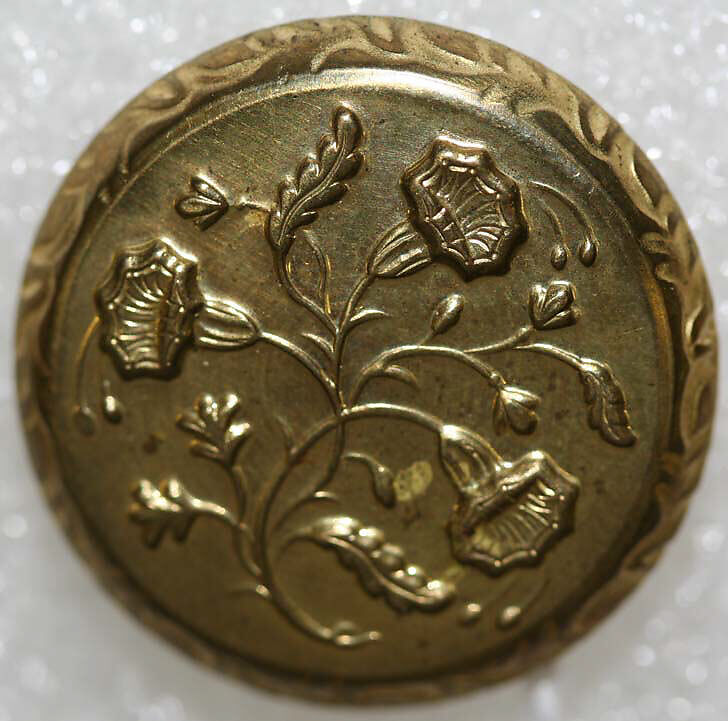 Button, metal, American or European