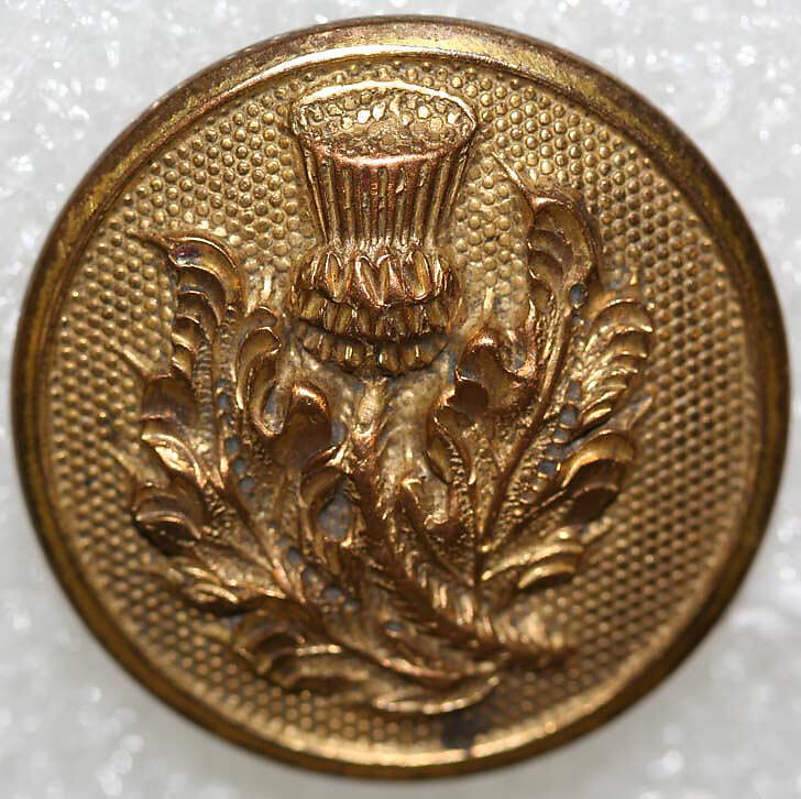 Button, metal, American or European