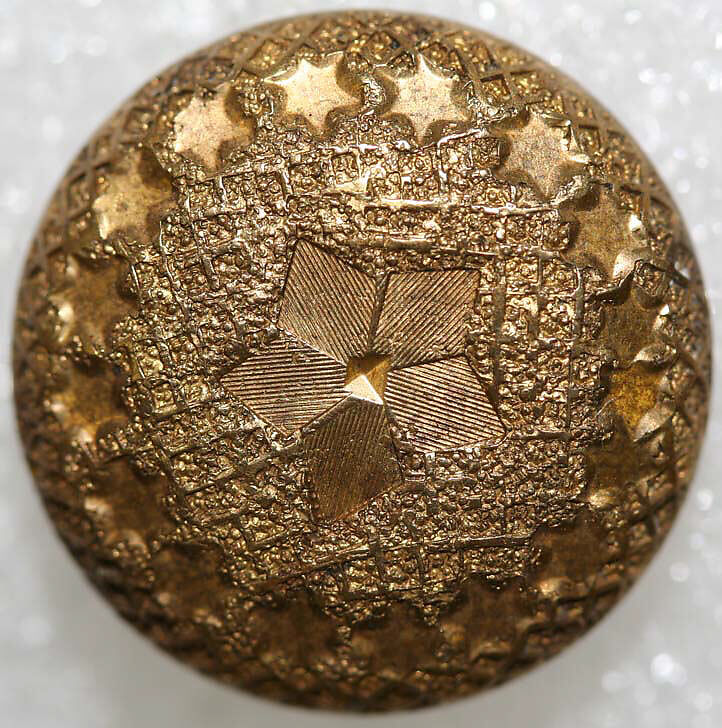 Button, metal, American or European