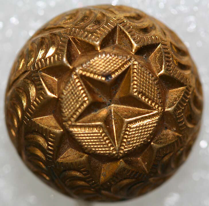 Button, metal, American or European