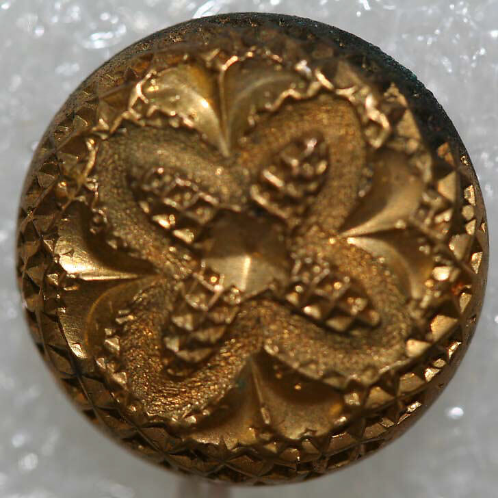 Button, metal, American or European