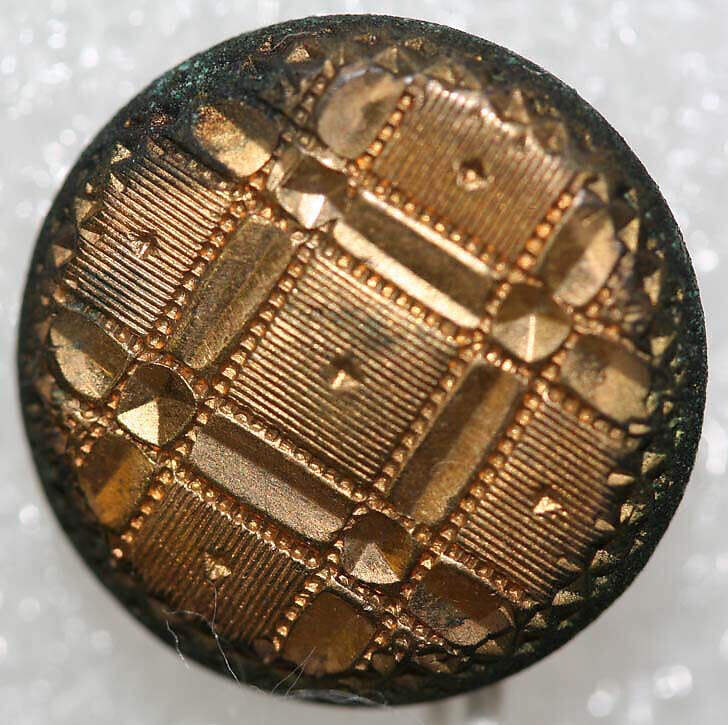 Button, metal, American or European