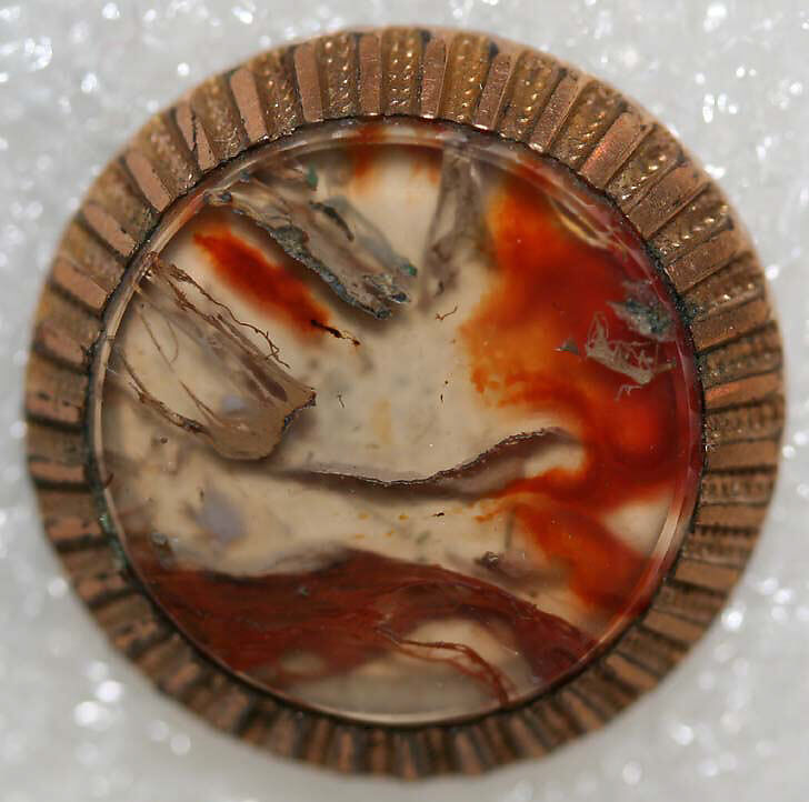 Button, metal, paste, American or European