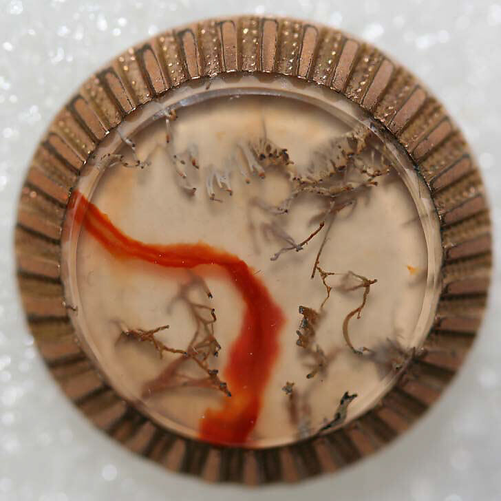 Button, metal, paste, American or European