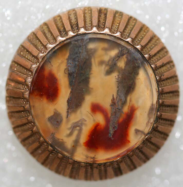 Button, metal, paste, American or European