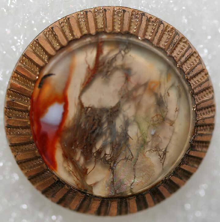 Button, metal, paste, American or European