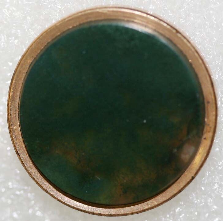 Button, semi-precious stones, British