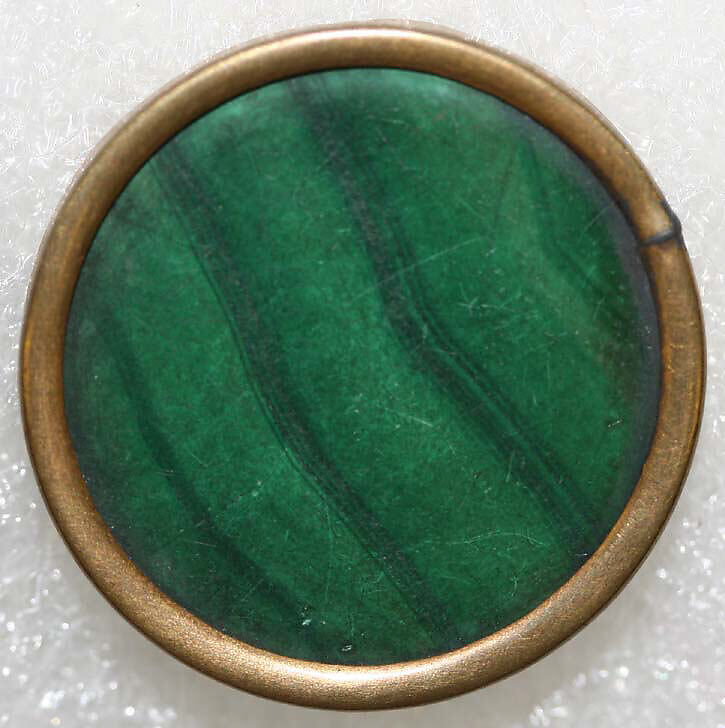 Button, semi-precious stones, British