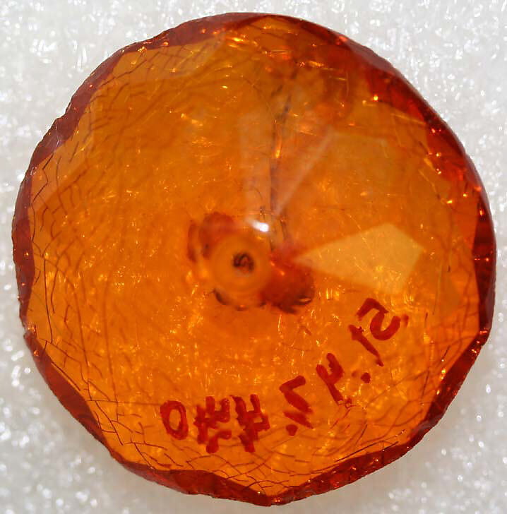 Button, semi-precious stones, British