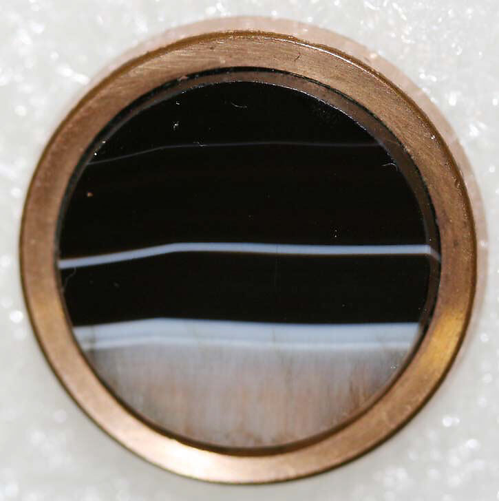 Button, semi-precious stones, British