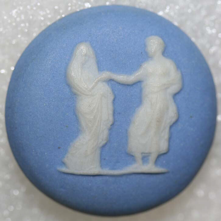 Button, jasper, metal, British