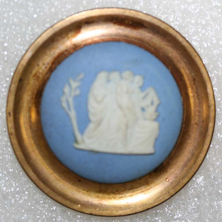 Button, jasper, metal, British