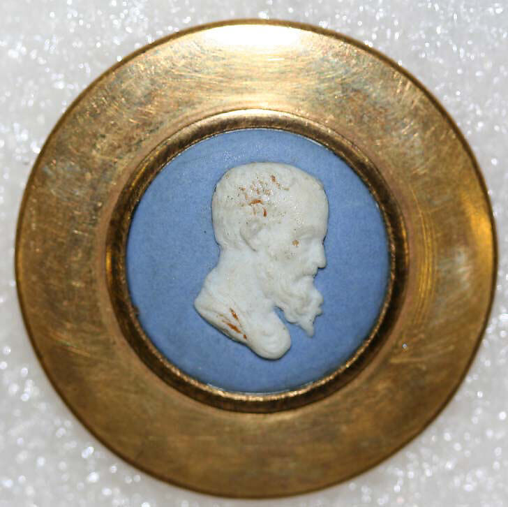 Button, jasper, metal, British