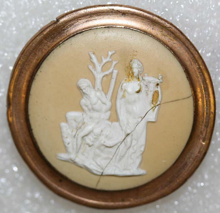 Button, jasper, metal, British