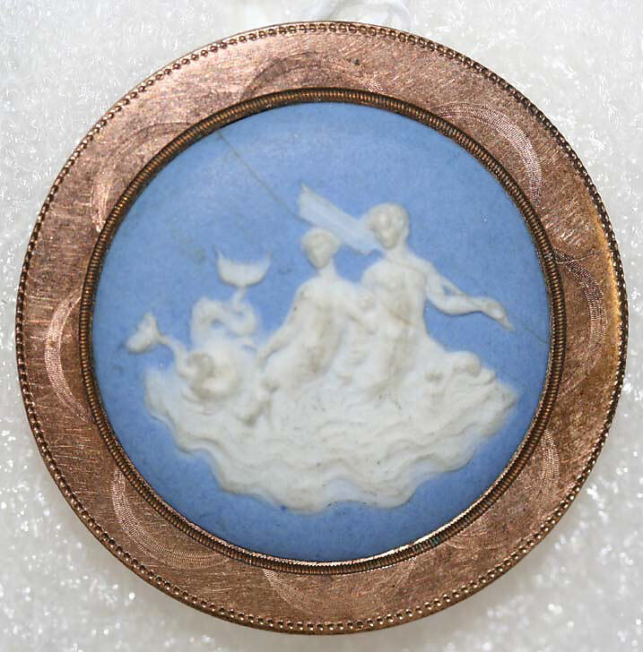 Button, jasper, metal, British