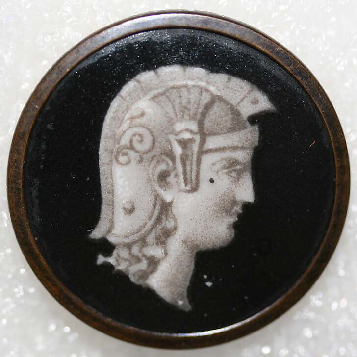 Button, porcelain, French