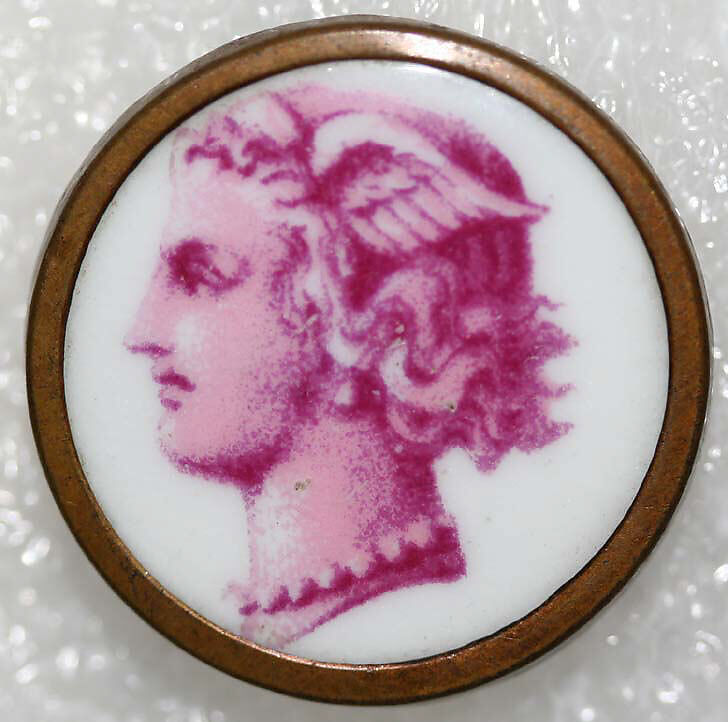 Button, porcelain, French