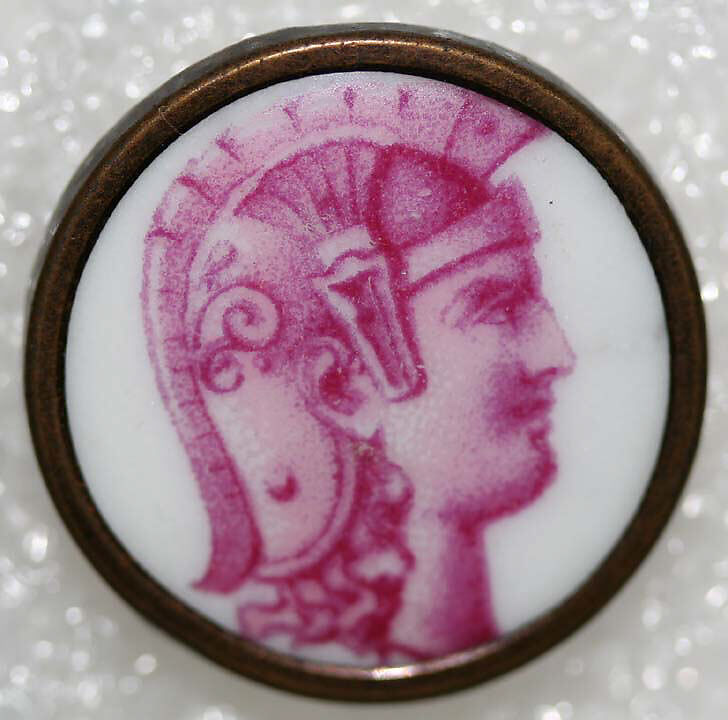 Button, porcelain, French