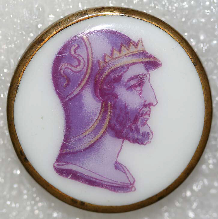 Button, porcelain, French