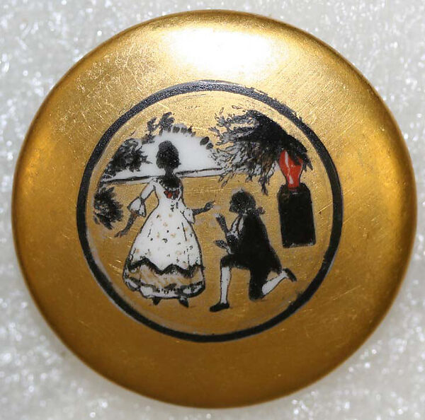 Button, porcelain, American or European