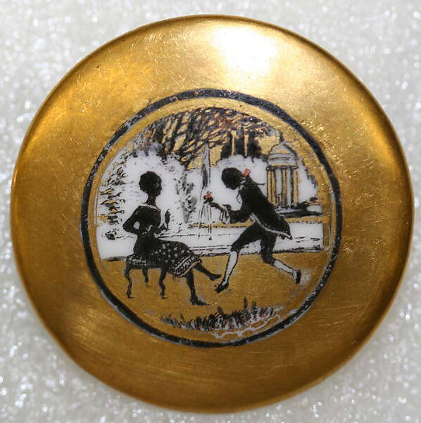 Button, porcelain, American or European