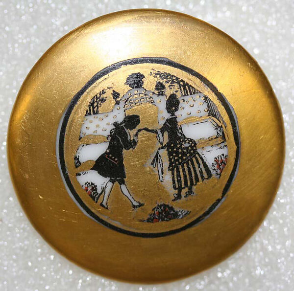 Button, porcelain, American or European