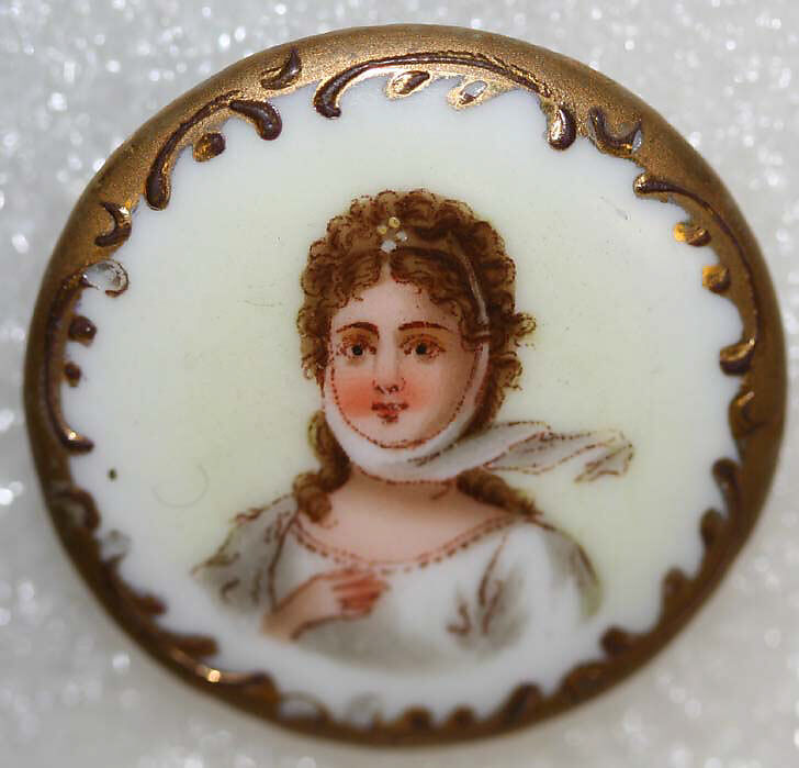 Button, porcelain, British