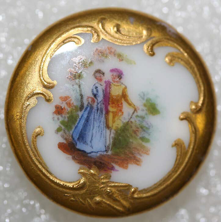 Button, porcelain, British