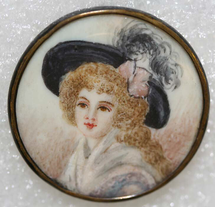 Button, ivory, rhinestones, metal, French