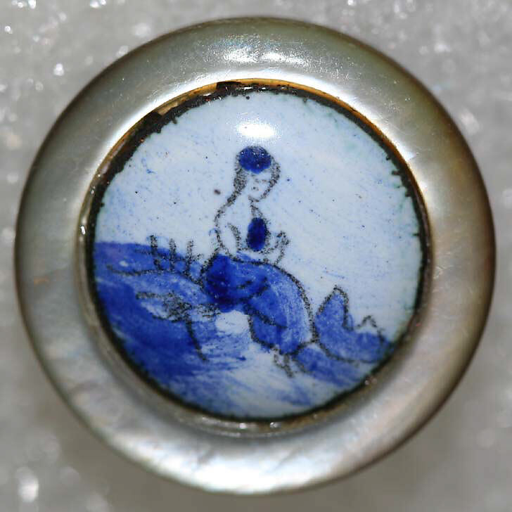 Button, enamel, French