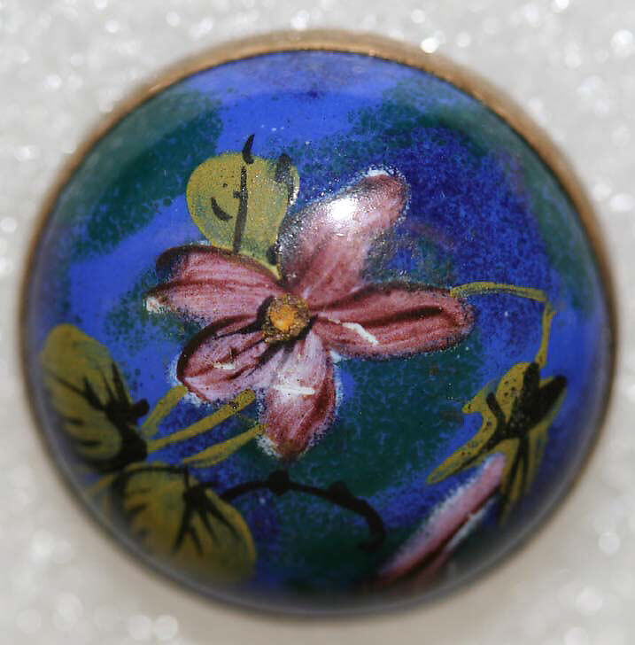 Button, enamel, French