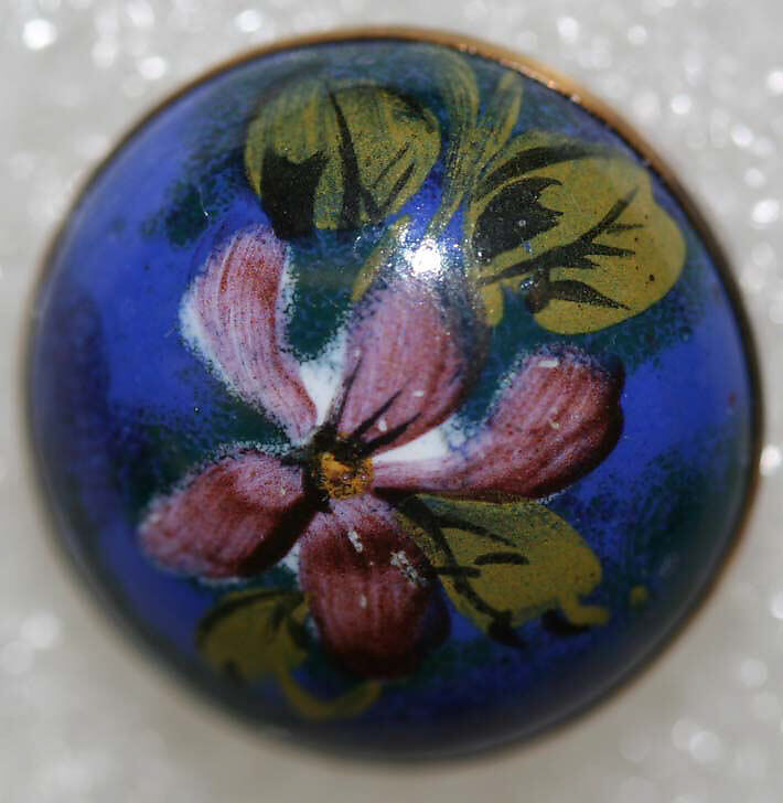Button, enamel, French