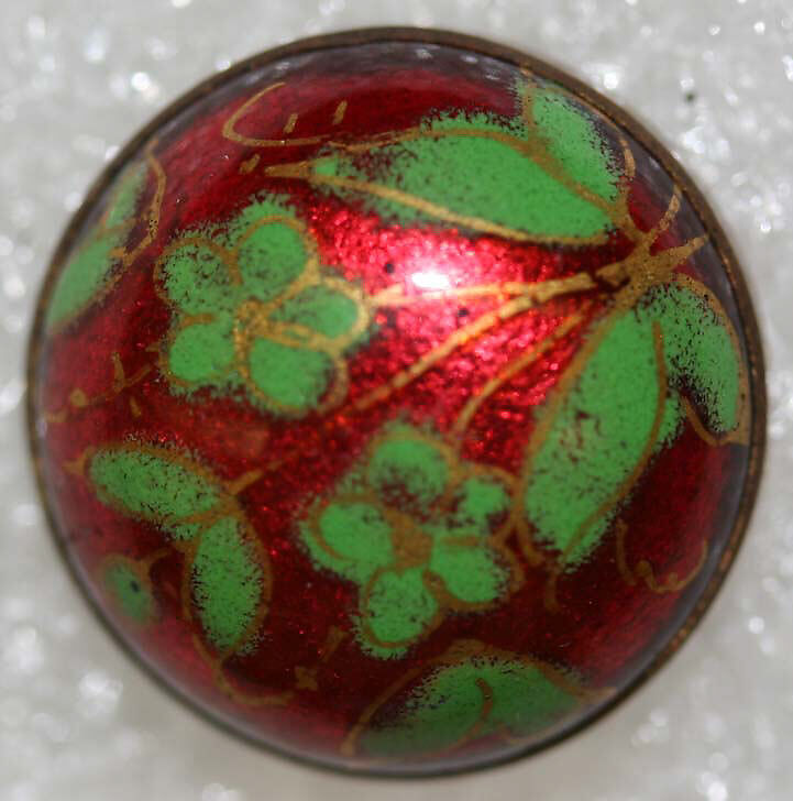 Button, enamel, French